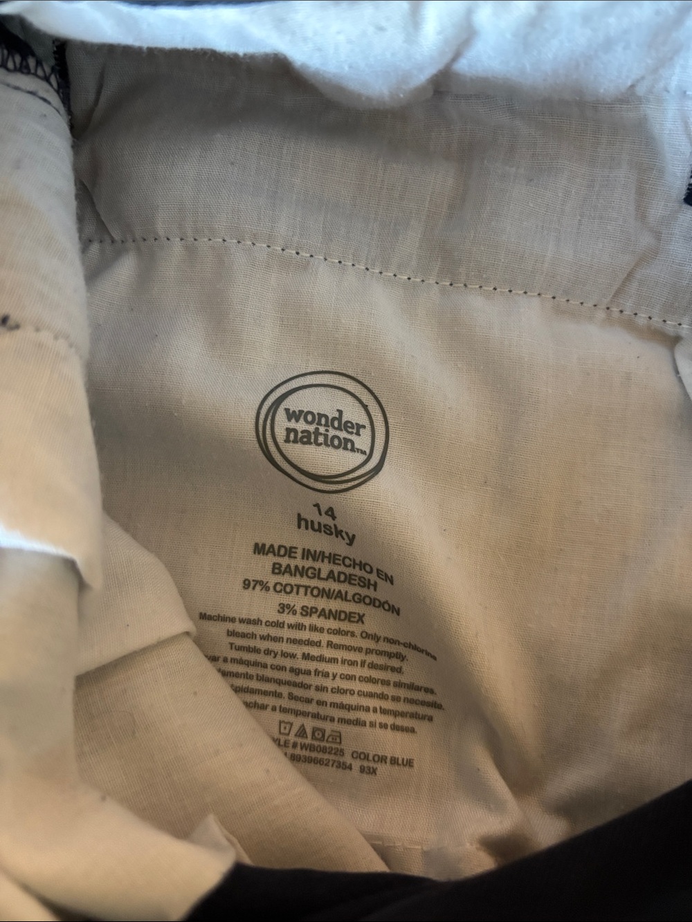 wonder nation Navy Blue Chino Pants - Classic Fit - Picture 2 of 3